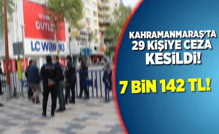 Kahramanmaraş'ta 29 kişiye ceza kesildi!