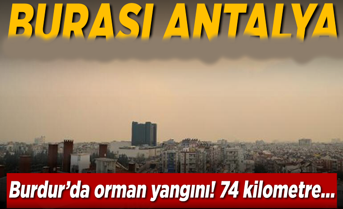 Burdur'da orman yangını! Dumanlar Antalya'yı kapladı