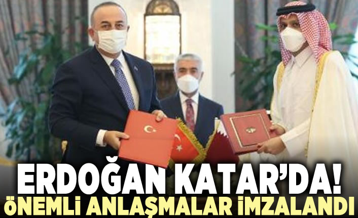 Erdoğan Katar'da anlaşmalar imzalandı...