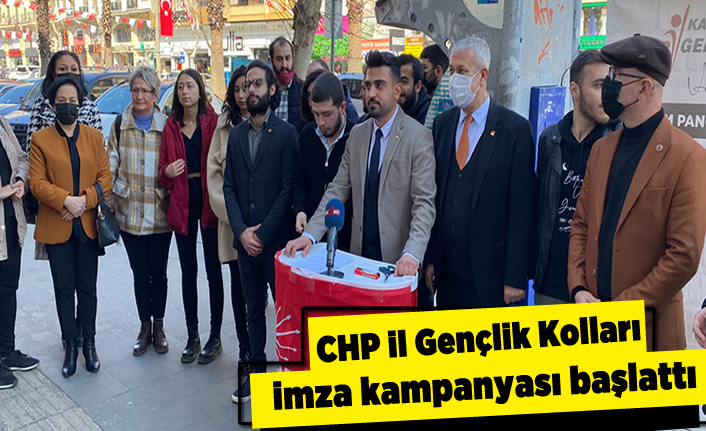 CHP İl Gençlik Kolları imza kampanyası başlattı