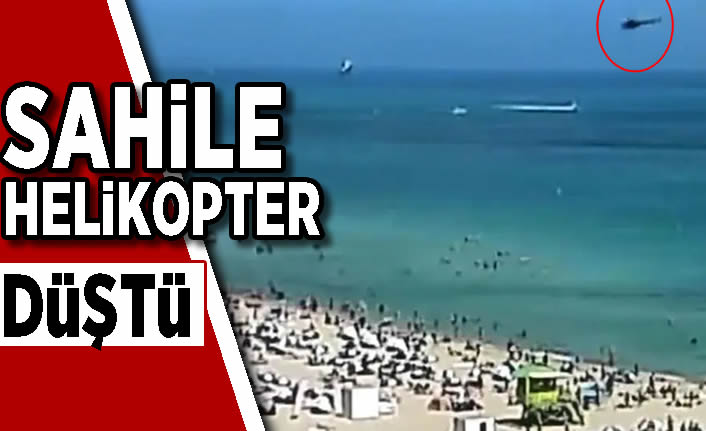 Miami sahili yakınına helikopter düştü