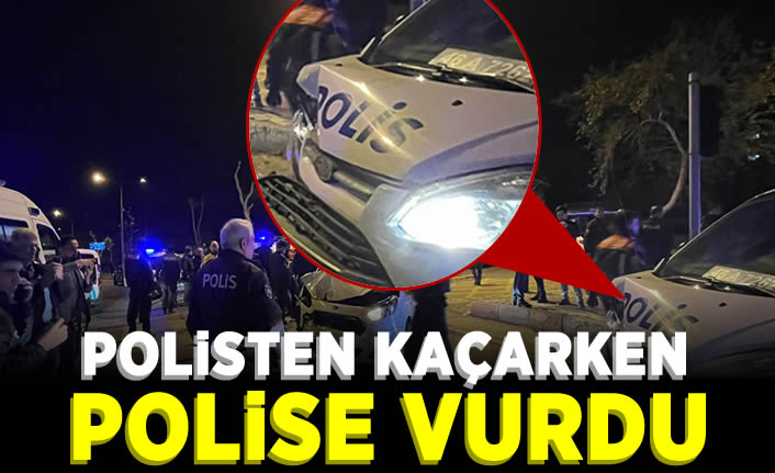 Kahramanmaraş’ta polisten kaçan araç ekip otosuna çarptı