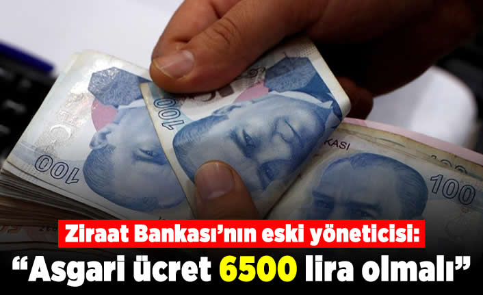 Ziraat Bankası eski yöneticisi: "Asgari ücret 6500 lira olmalı"