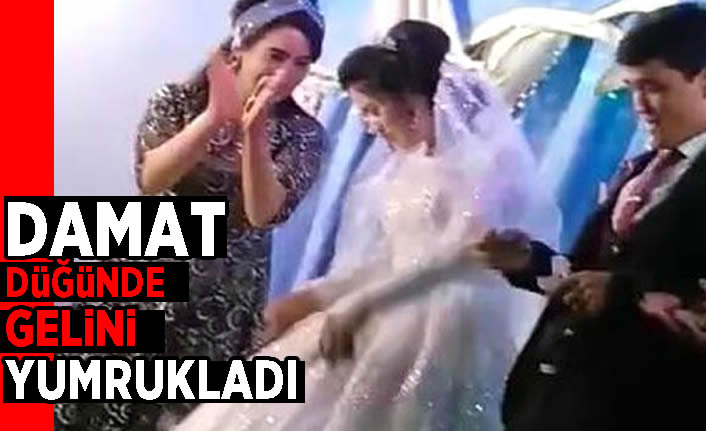 Özbekistan'da skandal düğün eğlencesi! Damat, geline tüm gücüyle yumruk attı