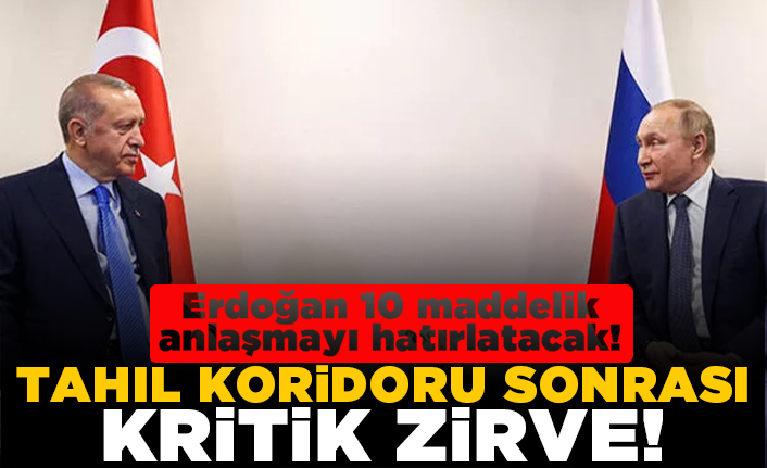 Erdoğan 10 maddelik anlaşmayı hatırlatacak! Tahıl koridoru sonrası kritik zirve!