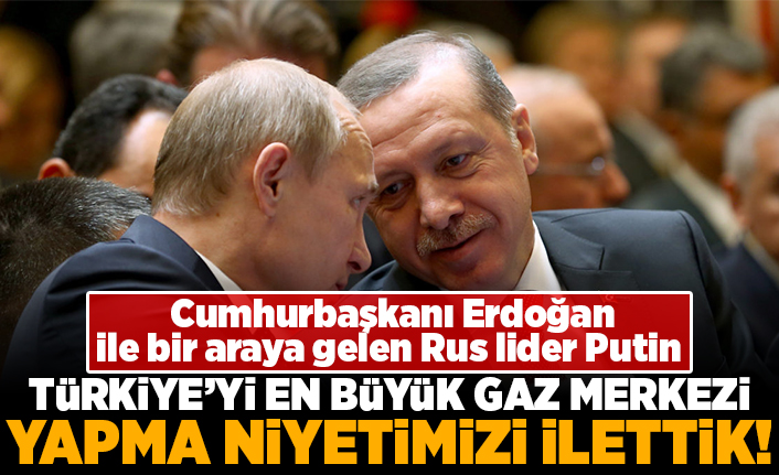 Cumhurbaşkanı Erdoğan ile bir araya gelen Rus lider Putin: Türkiye'yi en büyük gaz merkezi yapma niyetimizi ilettik!