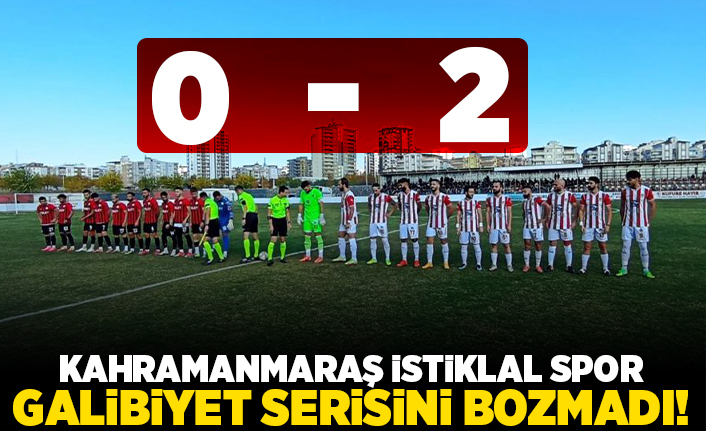 Kahramanmaraş İstiklalspor galibiyet serisini bozmadı!
