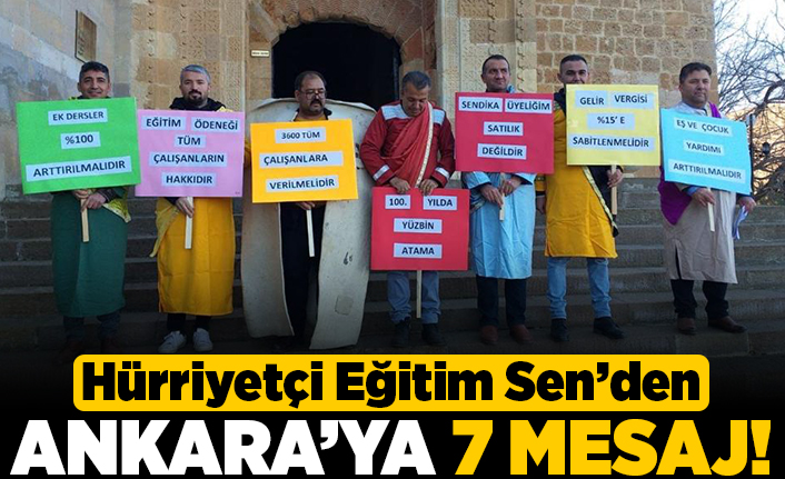 Kahramanmaraş'ta Hürriyetçi Eğitim Sen'den Ankara'ya 7 mesaj!