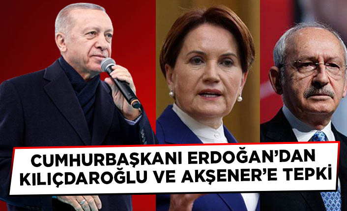 Cumhurbaşkanı Erdoğan’dan Kılıçdaroğlu ve Akşener’e tepki